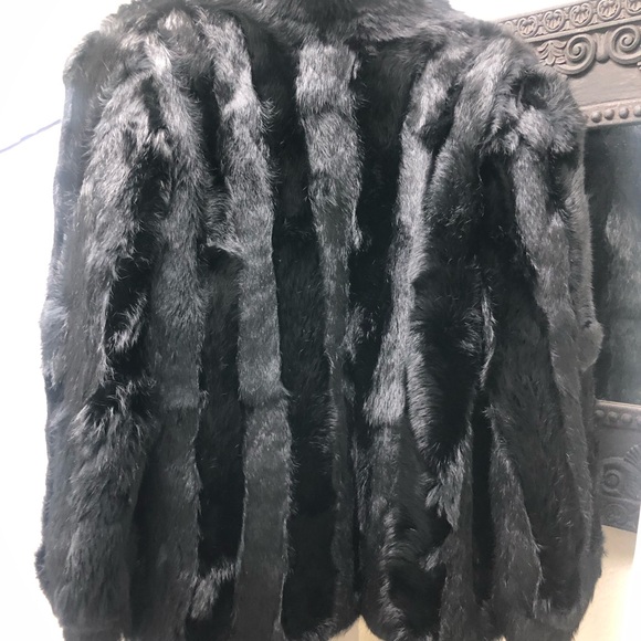 BB DAKOTA RABBIT FUR COAT - Picture 2 of 2
